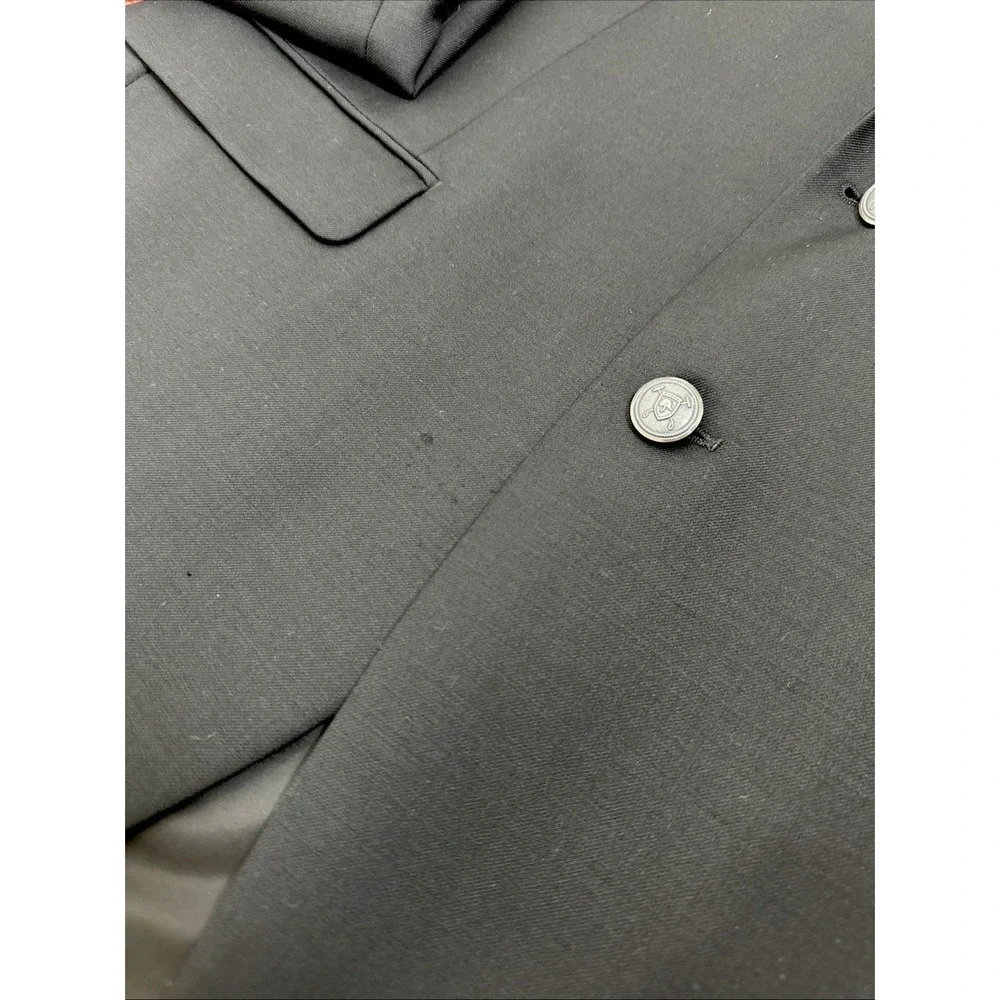 Lauren Ralph Lauren Men's Black Blazer 42L 100% Wool Classic‎ Waterbury Buttons